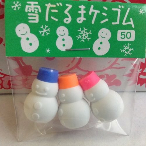 【消しゴム】IWAKO 雪だるまケシゴム 2種